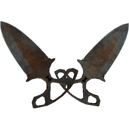 ★ Shadow Daggers | Rust Coat (Battle-Scarred)