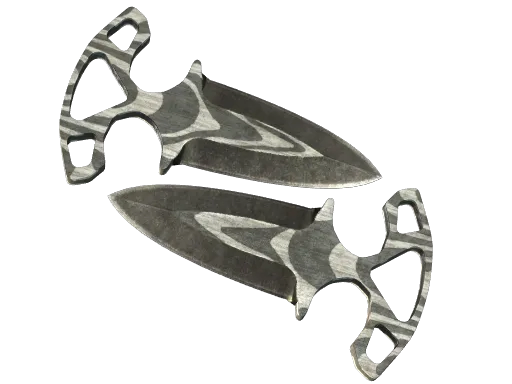 ★ StatTrak™ Shadow Daggers | Black Laminate (Battle-Scarred)