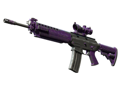 StatTrak™ SG 553 | Ultraviolet (Battle-Scarred)