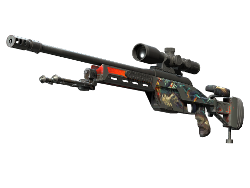 StatTrak™ SSG 08 | Dragonfire (Battle-Scarred)
