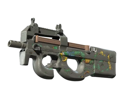 StatTrak™ P90 | Emerald Dragon (Battle-Scarred)